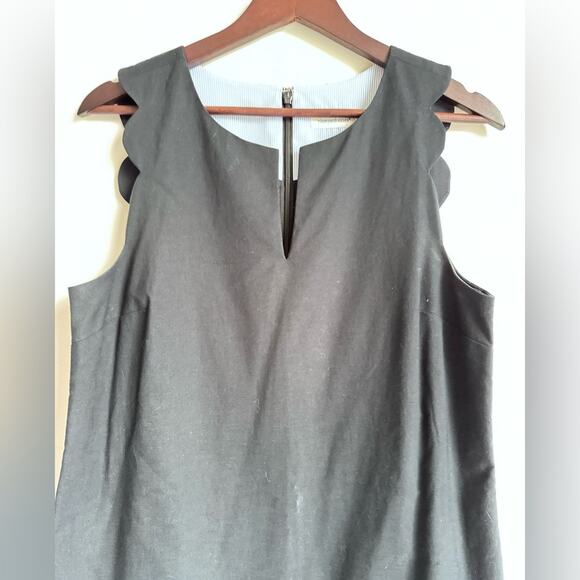 Vineyard Vines Scalloped Ponte Navy Dress Size 8 cotton coastal preppy nautical‎ - Picture 5 of 10